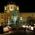 Christmas market and Maria Theresa monument