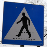 Crossing the road sign