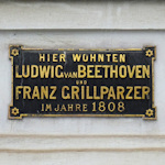 Plaque on Beethoven-Grillparzer house