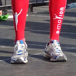 Marathon runner's legs