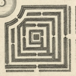 A square labyrinth from above