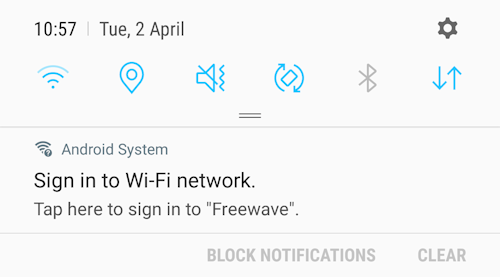 WiFi notification