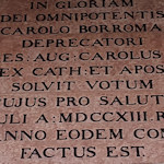 Entrance inscription at Karlskirche