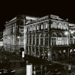 The Opera House at night