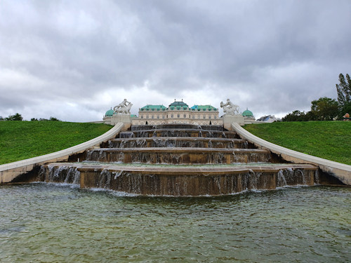 Garden fountain at Belvedere