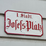 Josefsplatz street sign