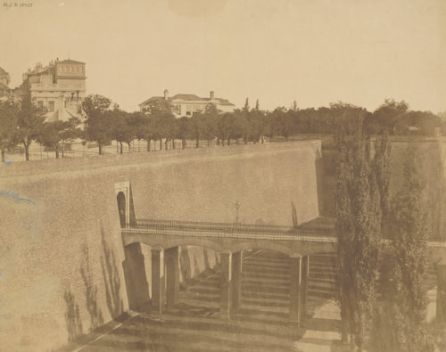 Vienna city walls in 1858