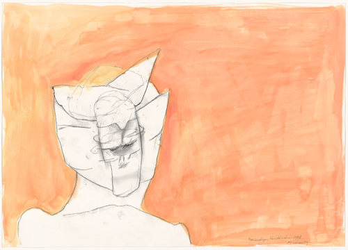 Lassnig self-portrait