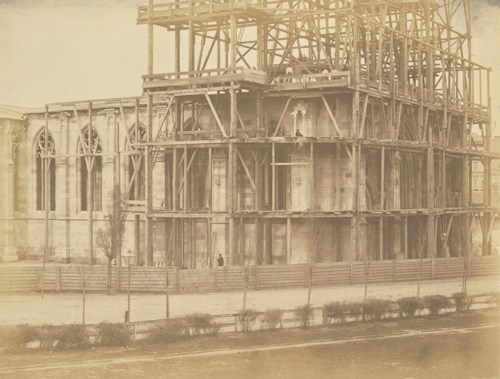 Construction of the Votivkirche, 1859, photo: Wien Museum