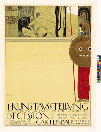 Poster for the first exhibition of the Secession in 1898; Wien Museum Inv.-Nr. 129001/2