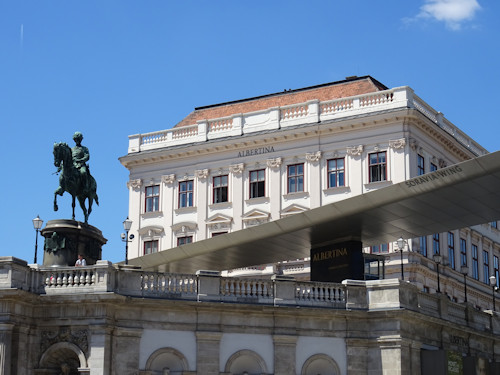 The Albertina Art Museum from below