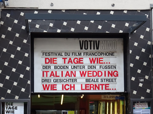 Votiv Kino film festival sign