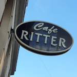 Café Ritter sign