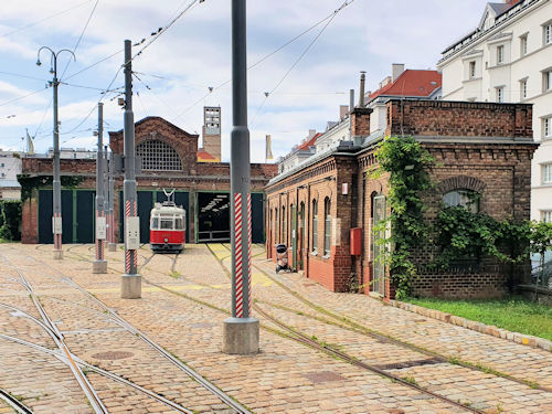 Exhibition hall and tram