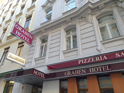 Graben Hotel signs