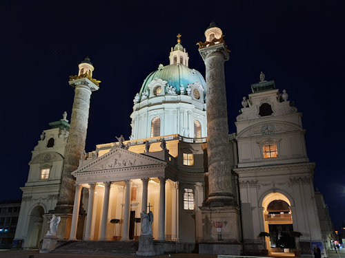 Karlskirche at night