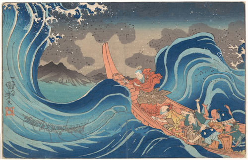Life of Nichiren: A Vision of Prayer on the Waves. Photo courtesy of the Met