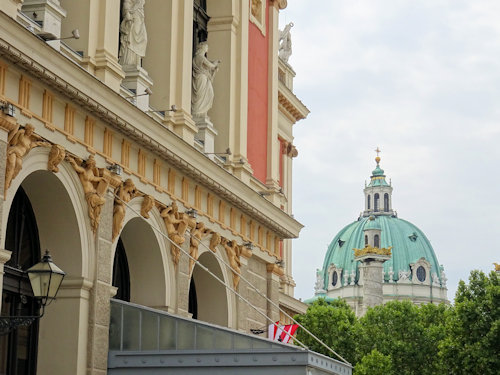 View of the Musikverein and Karlskirche