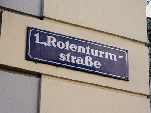 Street sign in first district