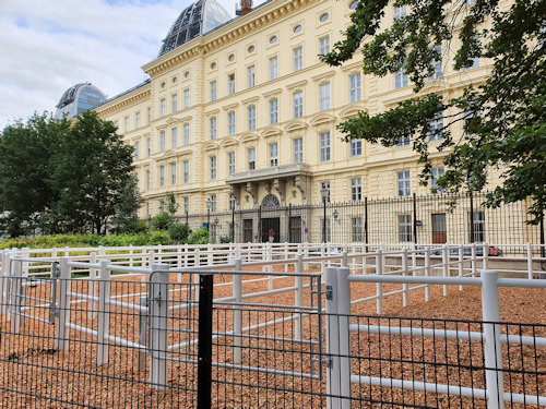 Horse paddocks in the Burggarten