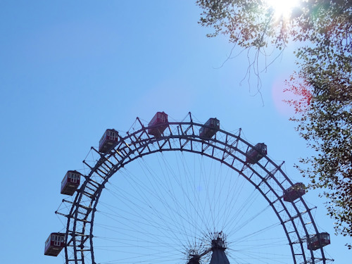 Distant view of the giant ferris wheel