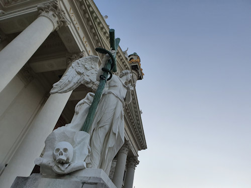 Front columns at St Charles Church