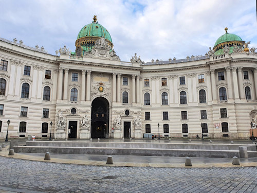 Hofburg side of the Michaelerplatz