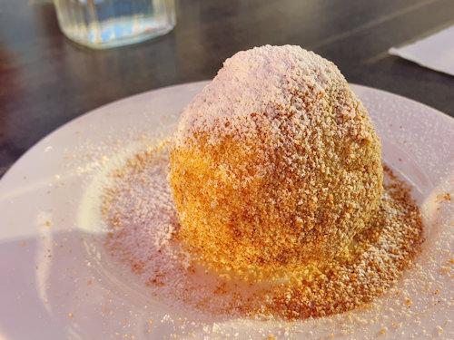 An apricot dumpling