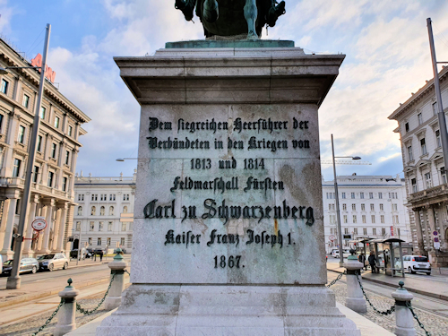 Inscription on the Schwarzenberg monument