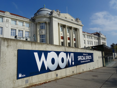 Technical Museum and Special Effects exhibition sign