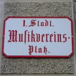 Musikverein street sign