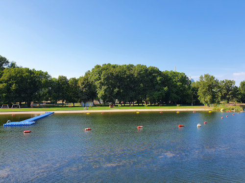 Lakeside beach