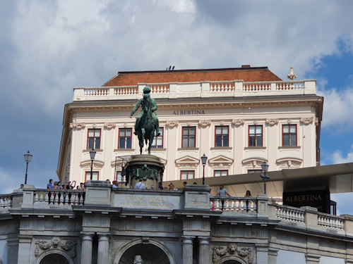 The Albertina and statue