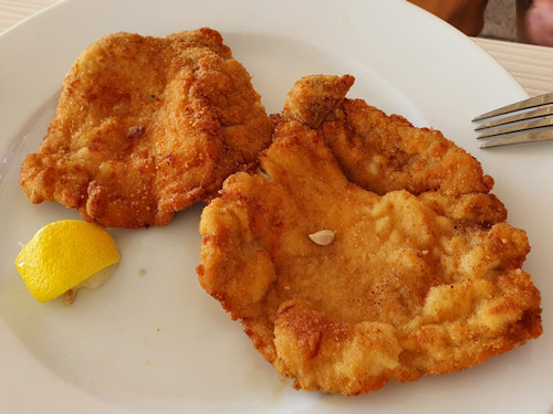 Schnitzel on a plate