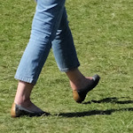 A woman walking