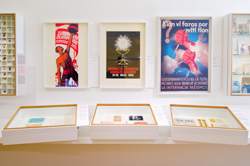 Exhibition view inside the Esperanto Museum