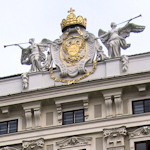 Habsburg crest on Prunksaal of the National Library