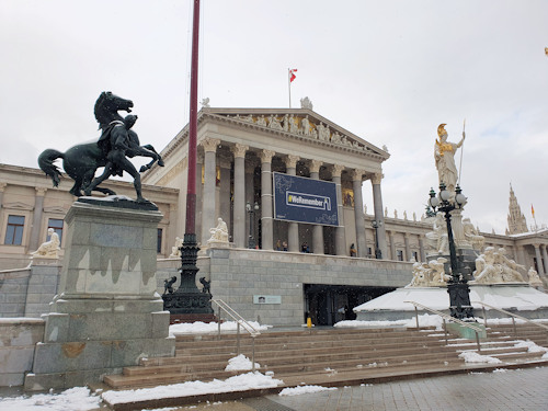 Austrian parliament building after renovation