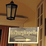 Entrance sign for the Hofburgkapelle