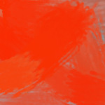 Square of red brushstrokes