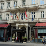 Entrance to the Sacher hotel