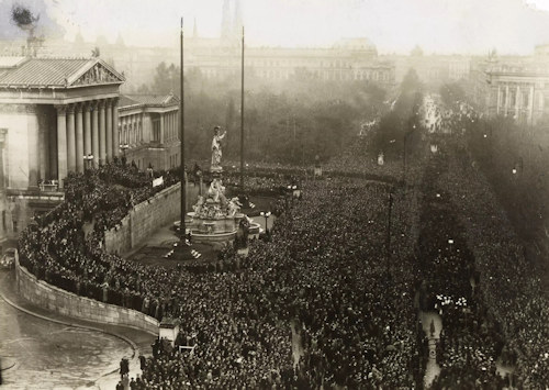 Proclamation of the new German Austria republic in 1918