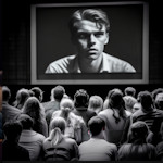 people watching a film in a cinema