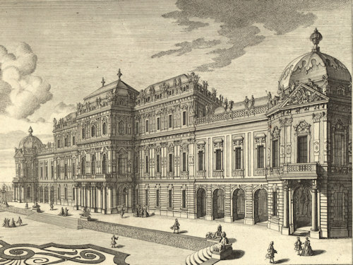 Engraving of Upper Belvedere from 1737