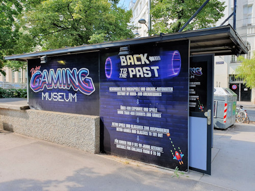 Outside of the gaming museum