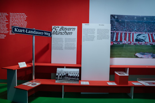 View of the Bayern Munich part of the Super Jews exhibition