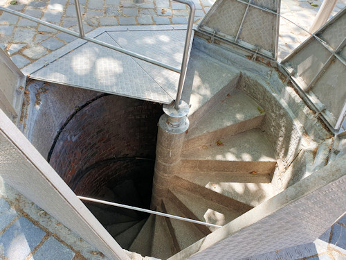 Steps leading down into the sewer