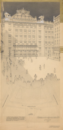 Architectural drawings of the Postsparkasse from 1903