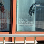 Exhibition poster in the window