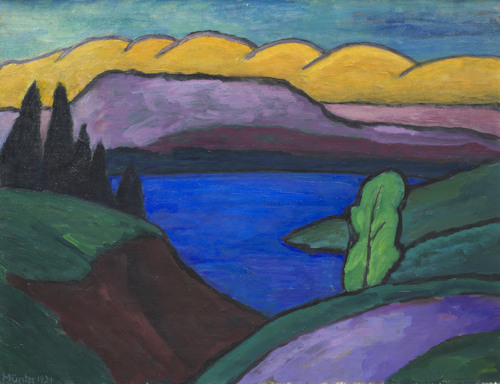 Lake painting by Gabriele Münter